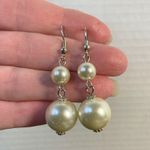 Bundle of 2 faux pearl earrings drop and stud wedding graduation Photo 4