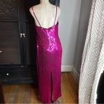 Adrianna Papell Vintage Sequin Pink Long Sweetheart Slip Dress Gown 12 Photo 3