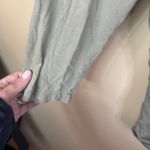 XCVI Olive Green Ruched 3/4 Sleeve V-Neck Top Women's Medium Boho Stretch Blouse Photo 3