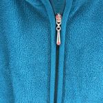 Karen Scott sport 1X Teal Fleece Vest plus size pockets zip up outdoor athletic Blue Photo 4