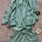 Daily Drills Green white Striped Poplin Set Photo 1