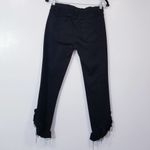 Driftwood Jeans Candace Midrise Capri Cropped Ruffled Hem Black Denim Photo 3