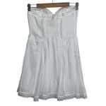 NEW NWT Charo Ruiz Ava Short Strapless Lace Eyelet Dress In White Size M Photo 7