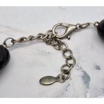 None Chunky Black Agate Stone Statement Necklace Witchy Whimsy Goth Heavy Large 21" Photo 8