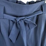 Grace Karin NWT Navy Blue High Rise Paperbag Skinny Cropped Belted Pants Sz 2XL Photo 3
