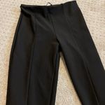 ZARA Black Ribbed Leggings With Zip Up Hem Small Photo 5