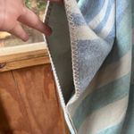 World Market Soft Knit Oversized Poncho Wrap Boho Blue And White OS. NEW Size undefined Photo 4