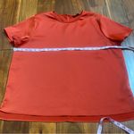 Banana Republic Women's Solid Silky Rust Orange Short Sleeve Blouse Size XLarge Photo 1