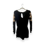 l*space L* Gianna Romper in Black and Tan Crochet Size XS Photo 9