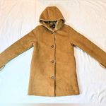 Gap Vintage Y2K  Suede Hooded Winter Coat - Tan/Brown - Women’s XS / Girl’s XL Photo 1