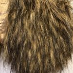 Forever 21  Faux Fur Vest Size PS Womens  Open Front Boho Glam Retro Festival Photo 2