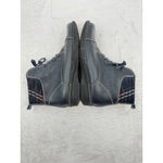 Clarks Navy Blue Whistle Bea Ankle Boot Lace Up + Zip Quilted Plaid Preppy Sz 9 Photo 5