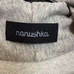 Nanushka Gray Marl Short Sleeve Drape Collar Button Front Cardigan Sweater S Photo 5