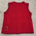 Basic Editions Kmart Holiday Editions Festive Red Holiday Sweater Vest Snowman Size L Photo 1