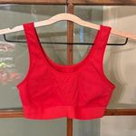 Auden Red Ribbed Sports Bra Size M Photo 0