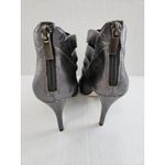 White House | Black Market  Pewter Leather Chandler Caged Gladiator Stiletto 6.5 Photo 5