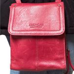 American Leather Co. Red Leather Crossbody Bag Photo 1