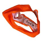 SheIn Nwt womens large neon orange crinkle thong triangle bikini bottoms​ Photo 8