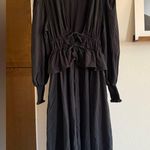 We Wore What Black Ruffled Tiered Plunge Sundress Photo 1