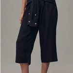 Anthropologie By 100% Linen Shirt-Tie Capri Pants Photo 1