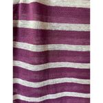 J.Jill Purple & White Striped Linen Tank Top Large Sleeveless Casual Scoop Neck Photo 2