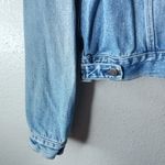 Hollister L Trucker Jacket Light Wash Jeans Metal Rivet Button Front Photo 4