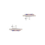 retrofete Hope Gemstone Earrings in Petal New Womens Pink Crystal Jewlery Photo 1