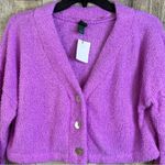 Wild Fable Size Small Terry Cloth Cropped Long Sleeve Button Front Shrug Photo 2