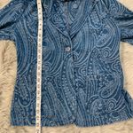 Solitaire  Paisley Denim Jacket Size M Photo 4