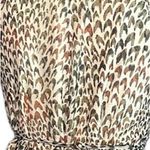 Molly Bracken Brown High Low Dress MEDIUM Animal Print Halter Blouson Chiffon Photo 1