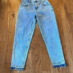 Denim & Co high rise seam front tapered mom jean size 6 Photo 11