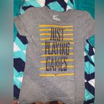 Nike  Gray Tee with Yellow Accents Photo 0