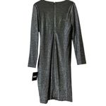 DKNY  Women’s Long Sleeve Elegant Black Silver Glitter Dress Sz 10 NWT Photo 7