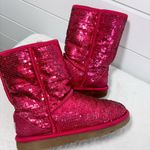 UGG  Australia Red Sequin  Women's Boots Size‎ 7 Photo 5