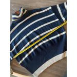 Topshop Navy & White Turtleneck Sweater Oversized Wide Sleeves Women’s size XS Photo 9