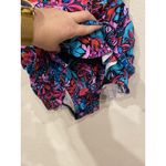 Swimsuits For All One Piece Swimsuit Womens 12 Multicolor Floral Ruched New NWT Blue Photo 2