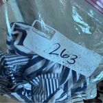 Jane and Delancey Long Sleeve Button Down Blue White Stripe Button Back Detail 2X Photo 7