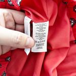 Ann Taylor Red Floral Gathered Tiered Midi Skirt Photo 6