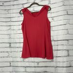 White House | Black Market  Coral Chiffon Sleeveless Blouse Women’s Small Lace Trim Photo 10