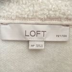 Loft  Womens Half Zip‎ Jacket Fleece Sherpa Pullover Long Sleeve White Size MP Photo 3