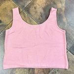 St. John  Light Pink Ribbed Cropped Sleeveless Tank Top Medium Photo 7