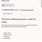 J.Crew  Cropped boatneck T-shirt in mariner cotton Photo 1