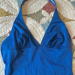 Vintage Gabar High Leg One Piece Swimsuit Bright Blue Size S/M Made In USA 80’s Photo 1