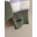 Carve Designs  Olive Multi Stripe Funnel Neck Relaxed Fit Rockvale Sweater Medium Photo 5