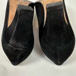 Salvatore Ferragamo  80s Pumps Heels Black Suede Tortoise Buckle Accent 7 1/2 B Photo 9