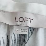 Loft Palm Ruched Ruffle Tie Neck Top size medium Photo 4