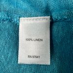 J.Jill Love Linen Petite Cardigan Open Front Teal Blue Lightweight Womens Medium Photo 3