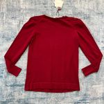 Anne Klein Tuck Shoulder Cotton & Cashmere Crewneck Sweater In Titan Red S Photo 7