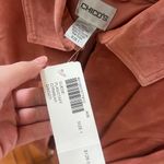 Chico's Vintage 100% Leather Lined Suede Jacket - Peach Coral Photo 3