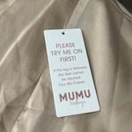Show Me Your Mumu Rome Twist Gown Dress Maxi Sz XS Gold Luxe Satin Wedding Party Photo 8